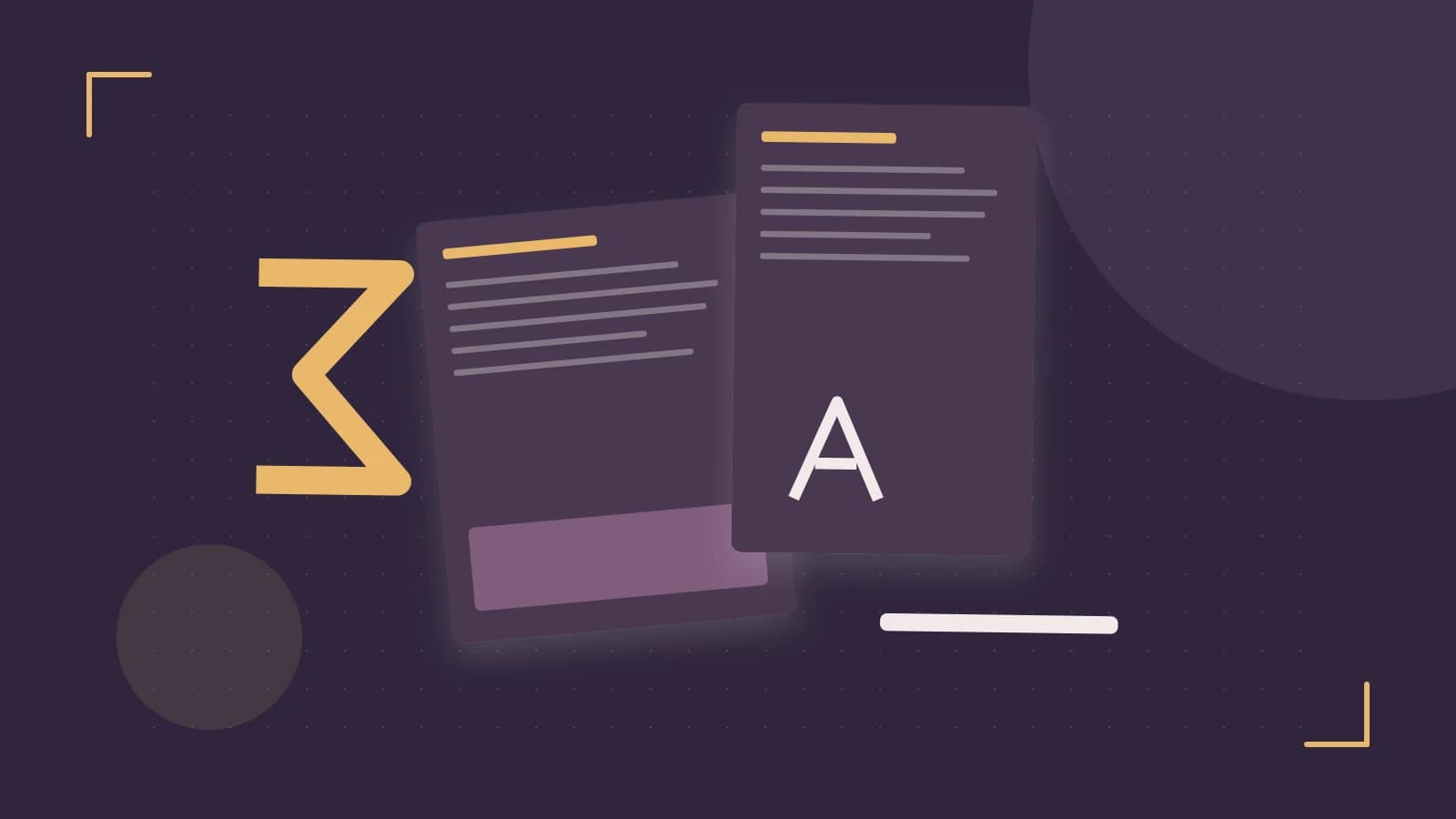 Editorial illustration of typeset pages, expressive letterform shapes and a precise editorial page grid