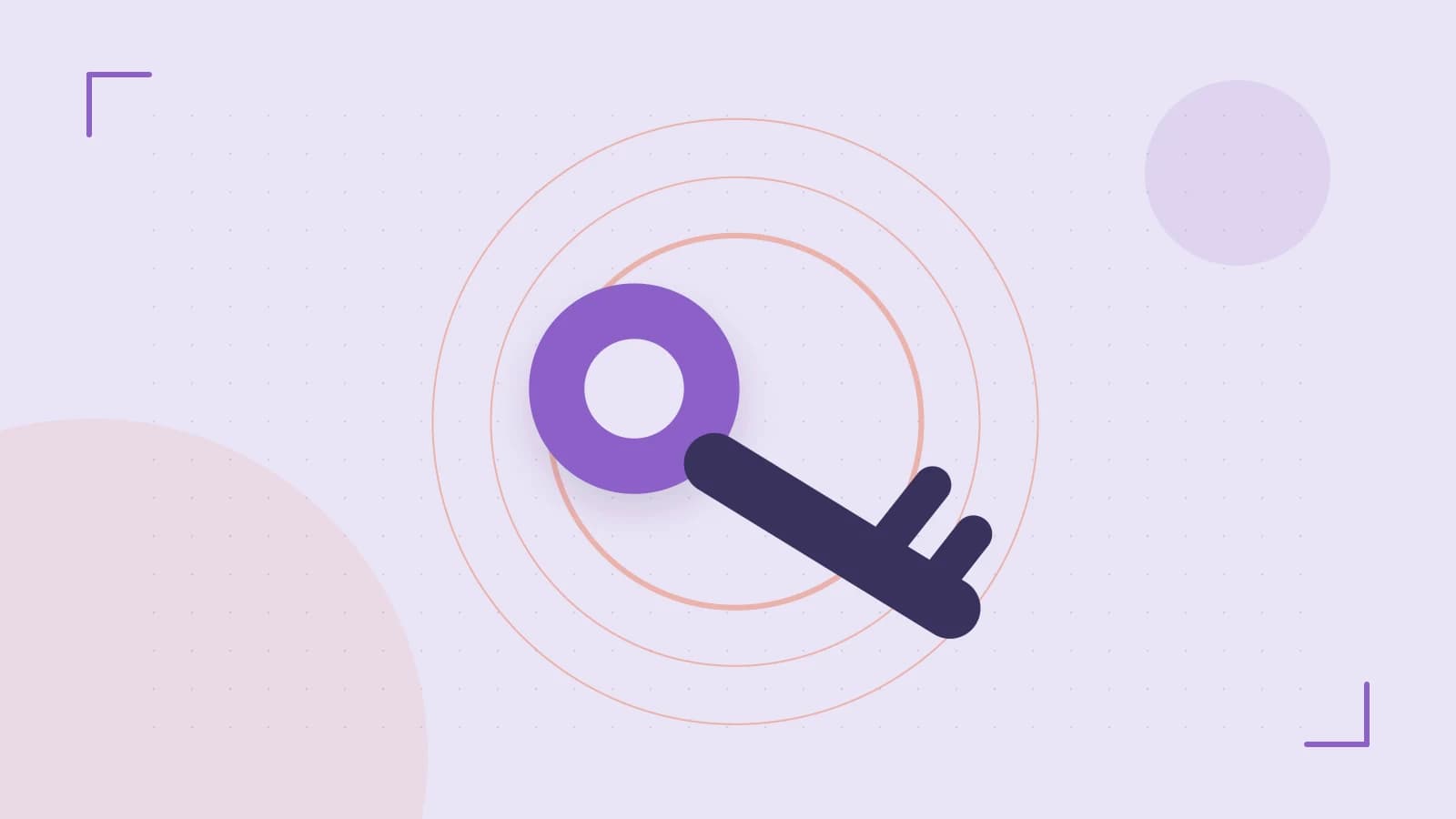 Editorial illustration of a sculpted shield, authentication key and concentric permission boundaries