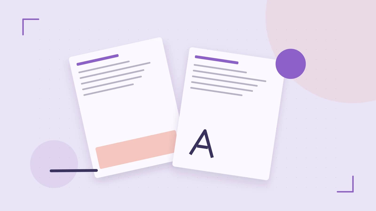 Editorial illustration of typeset pages, expressive letterform shapes and a precise editorial page grid