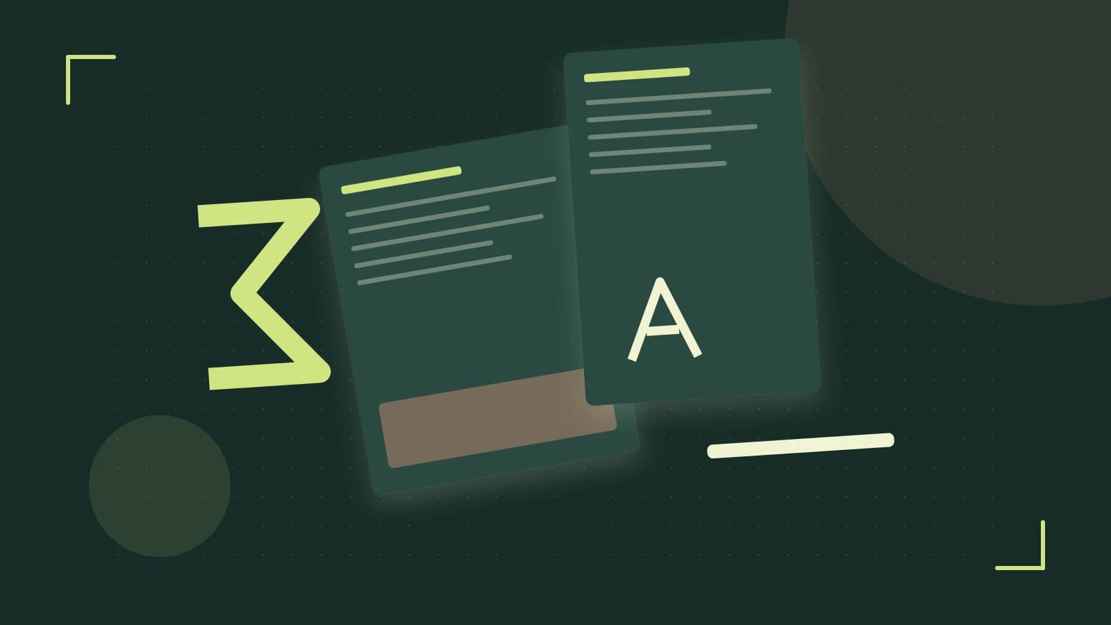 Editorial illustration of typeset pages, expressive letterform shapes and a precise editorial page grid