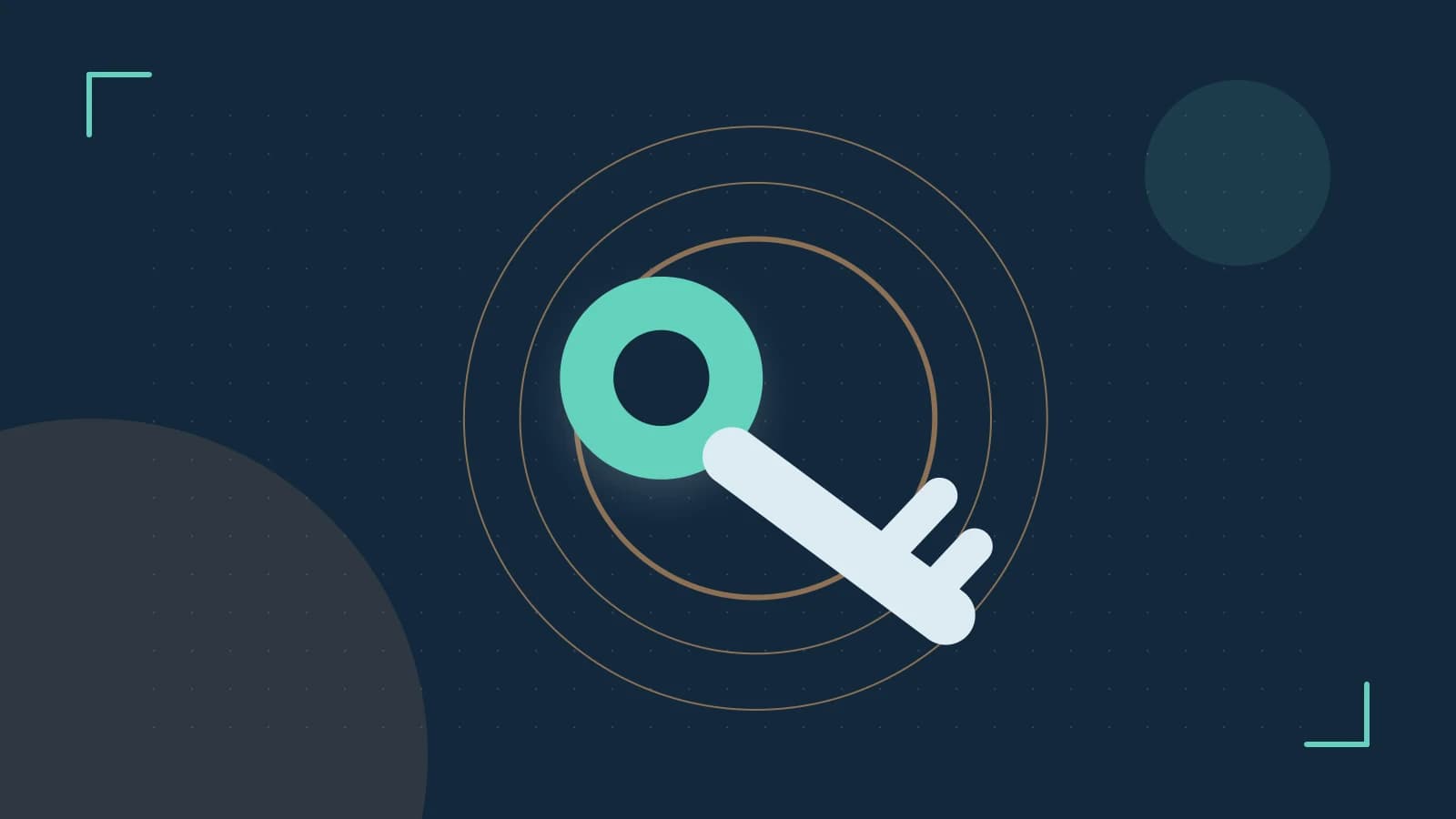 Editorial illustration of a sculpted shield, authentication key and concentric permission boundaries