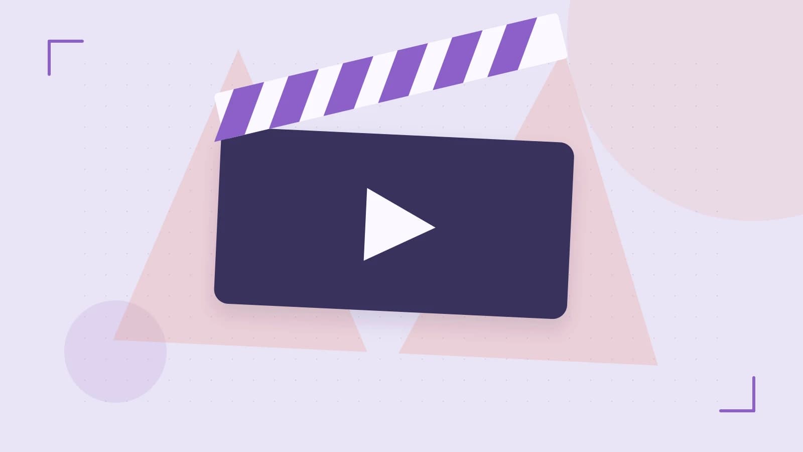 Editorial illustration of a film clapperboard, a spotlight and layered cultural artwork
