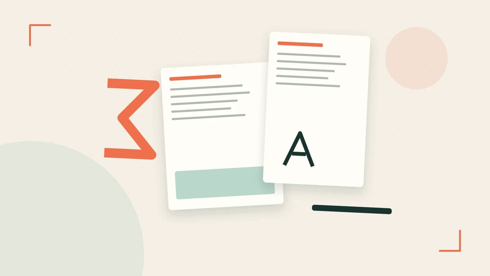 Editorial illustration of typeset pages, expressive letterform shapes and a precise editorial page grid