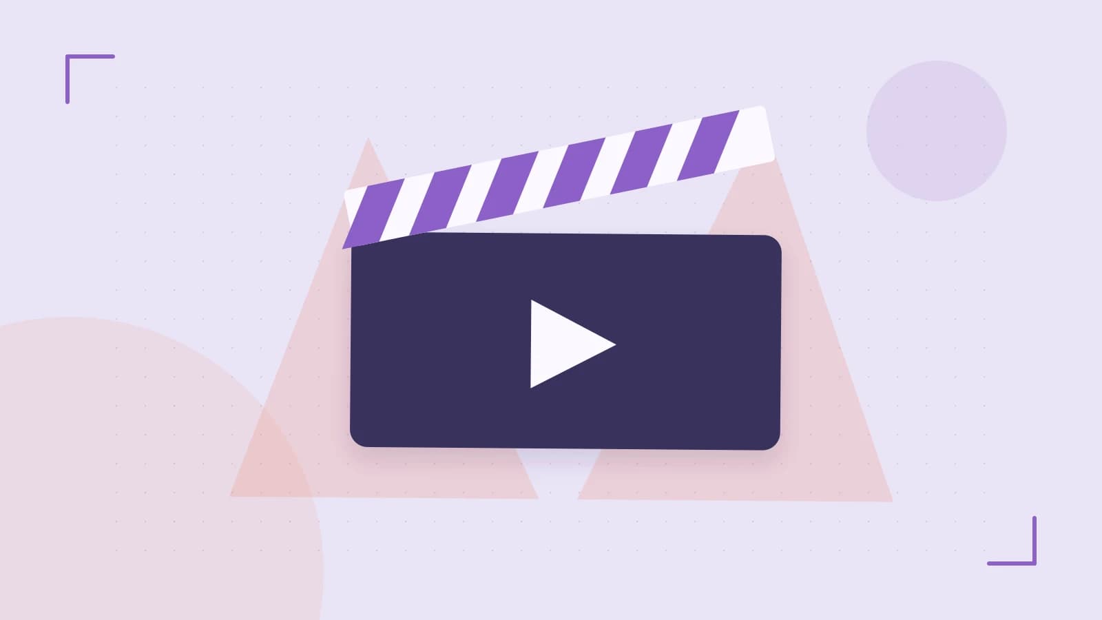 Editorial illustration of a film clapperboard, a spotlight and layered cultural artwork
