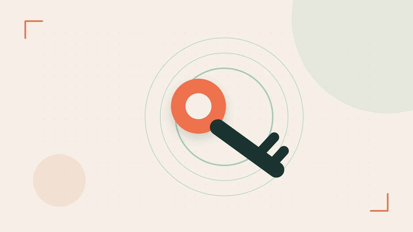 Editorial illustration of a sculpted shield, authentication key and concentric permission boundaries