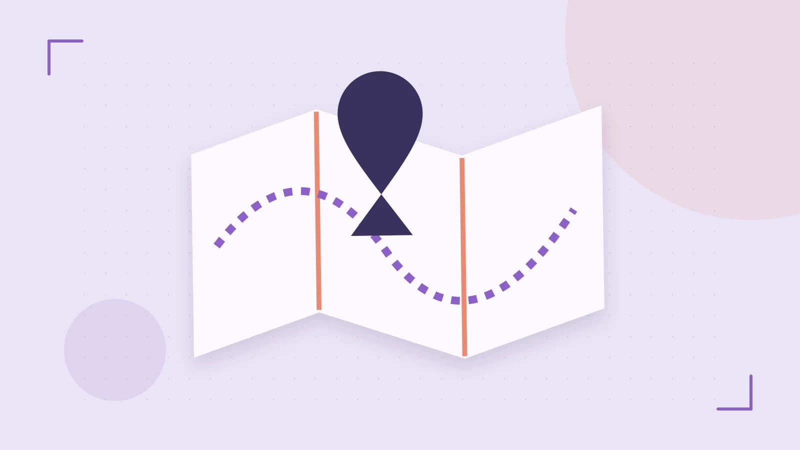 Editorial illustration of an editorial globe with meridians and layered geographic shapes