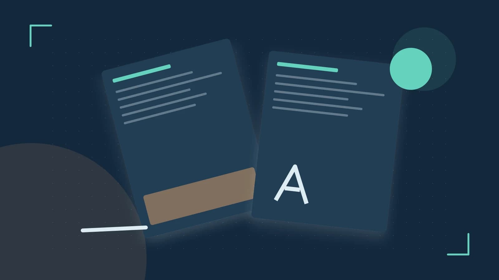 Editorial illustration of typeset pages, expressive letterform shapes and a precise editorial page grid