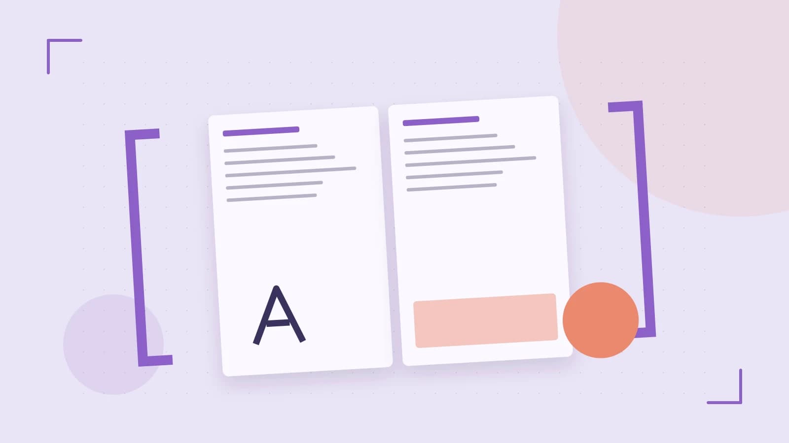 Editorial illustration of typeset pages, expressive letterform shapes and a precise editorial page grid