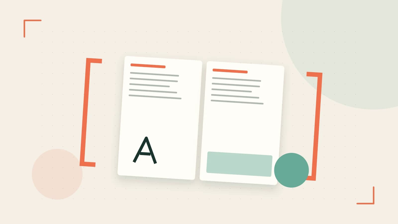 Editorial illustration of typeset pages, expressive letterform shapes and a precise editorial page grid