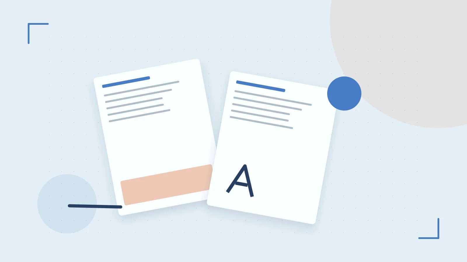 Editorial illustration of typeset pages, expressive letterform shapes and a precise editorial page grid