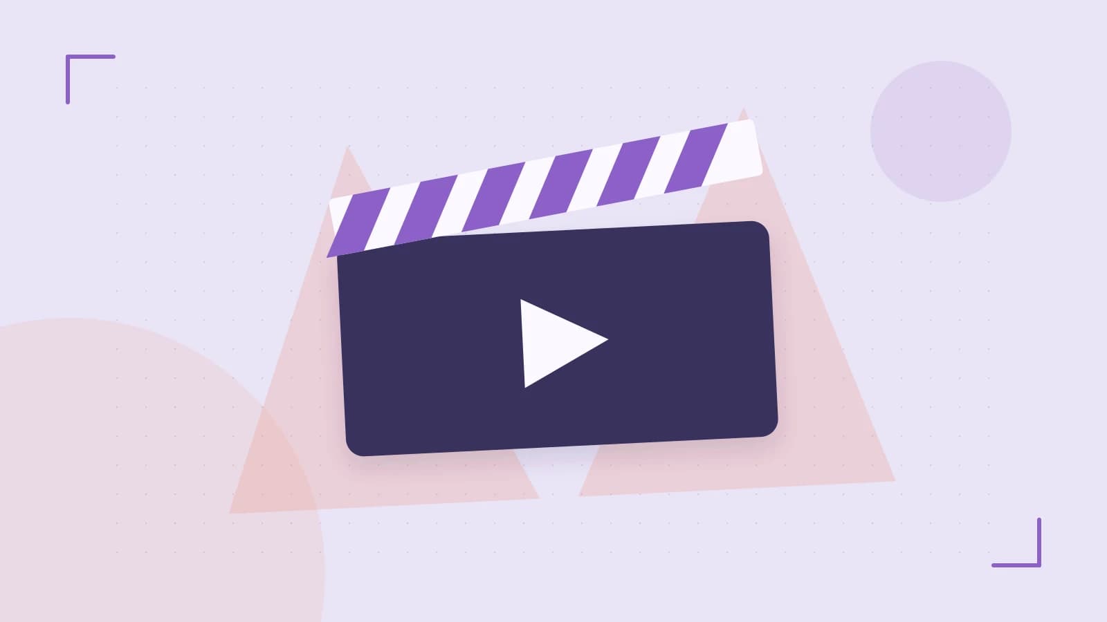 Editorial illustration of a film clapperboard, a spotlight and layered cultural artwork