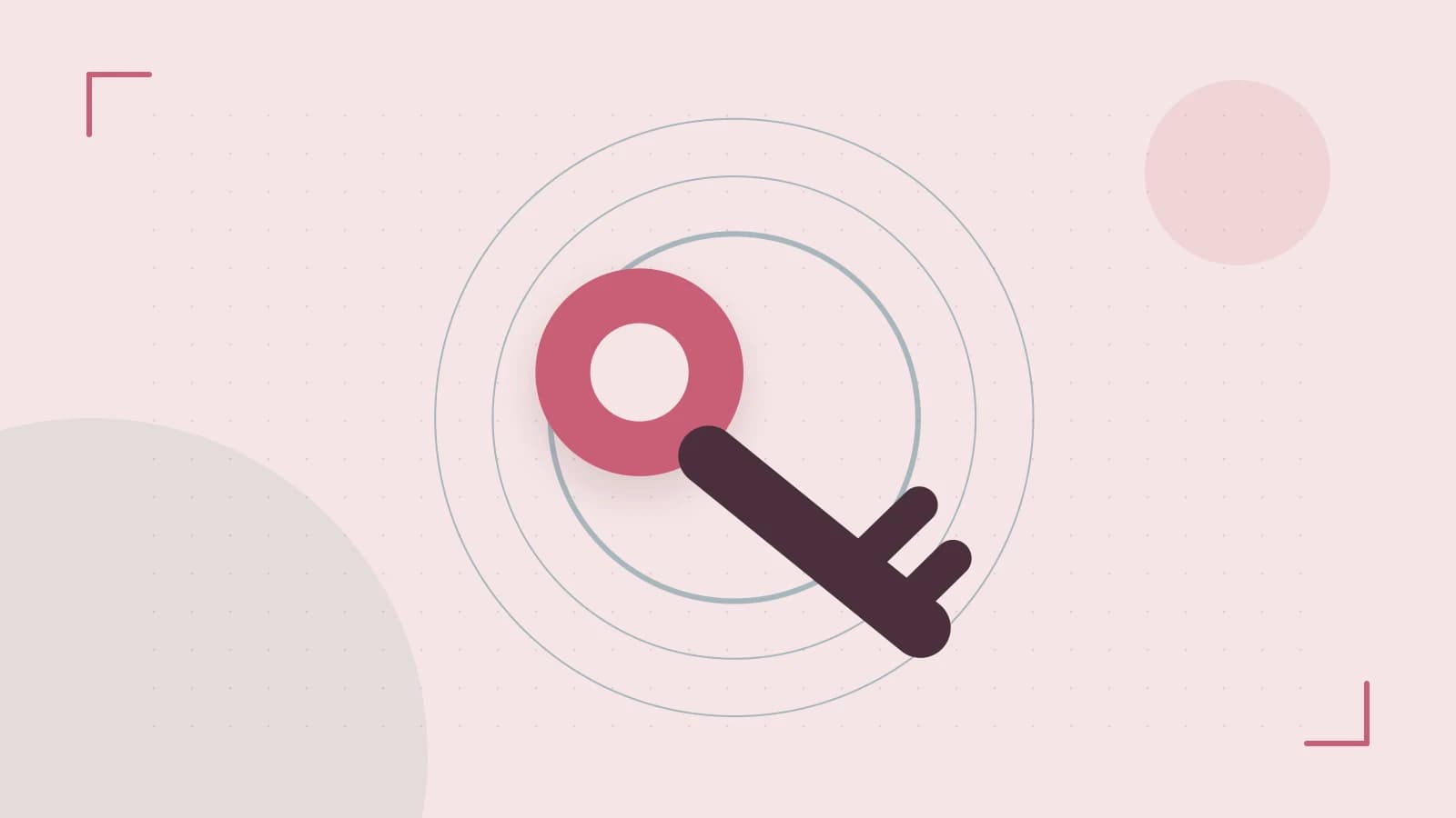 Editorial illustration of a sculpted shield, authentication key and concentric permission boundaries