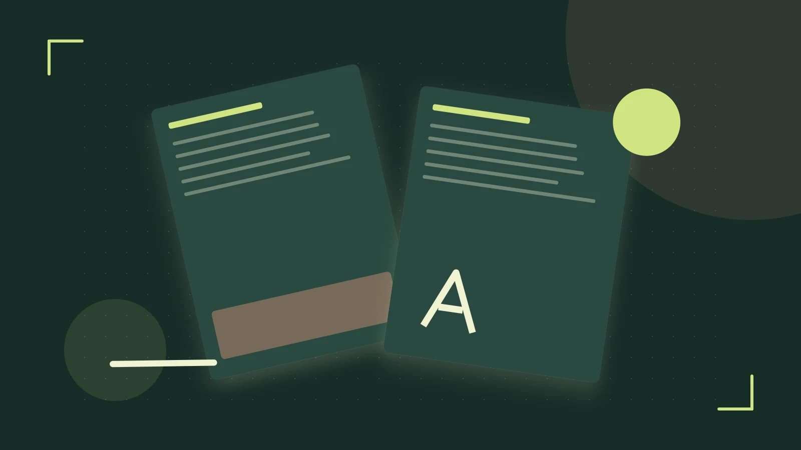 Editorial illustration of typeset pages, expressive letterform shapes and a precise editorial page grid