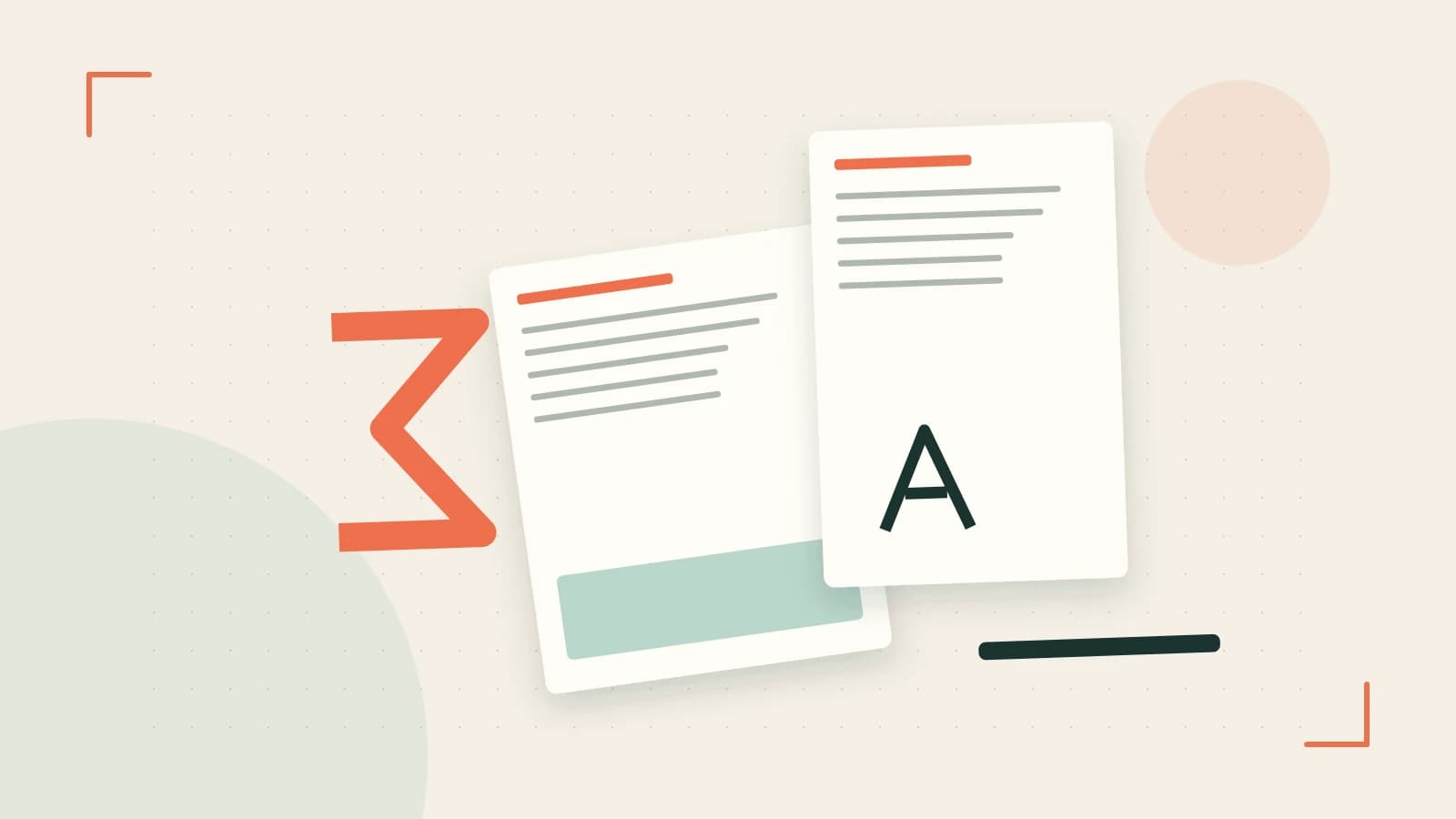 Editorial illustration of typeset pages, expressive letterform shapes and a precise editorial page grid