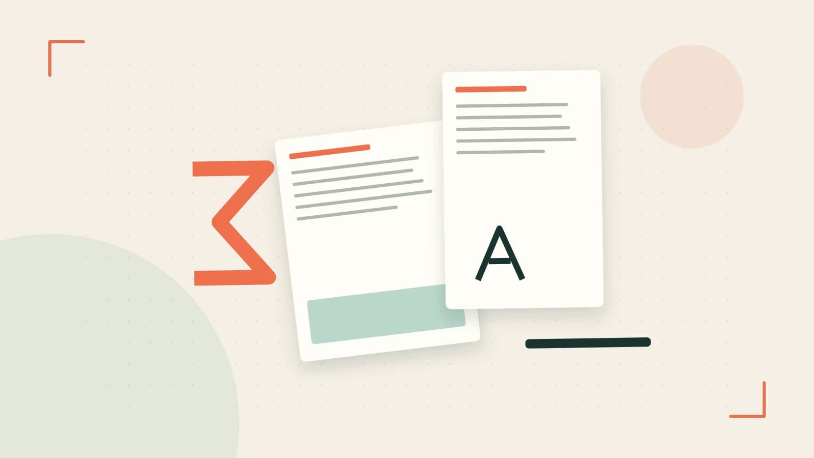 Editorial illustration of typeset pages, expressive letterform shapes and a precise editorial page grid