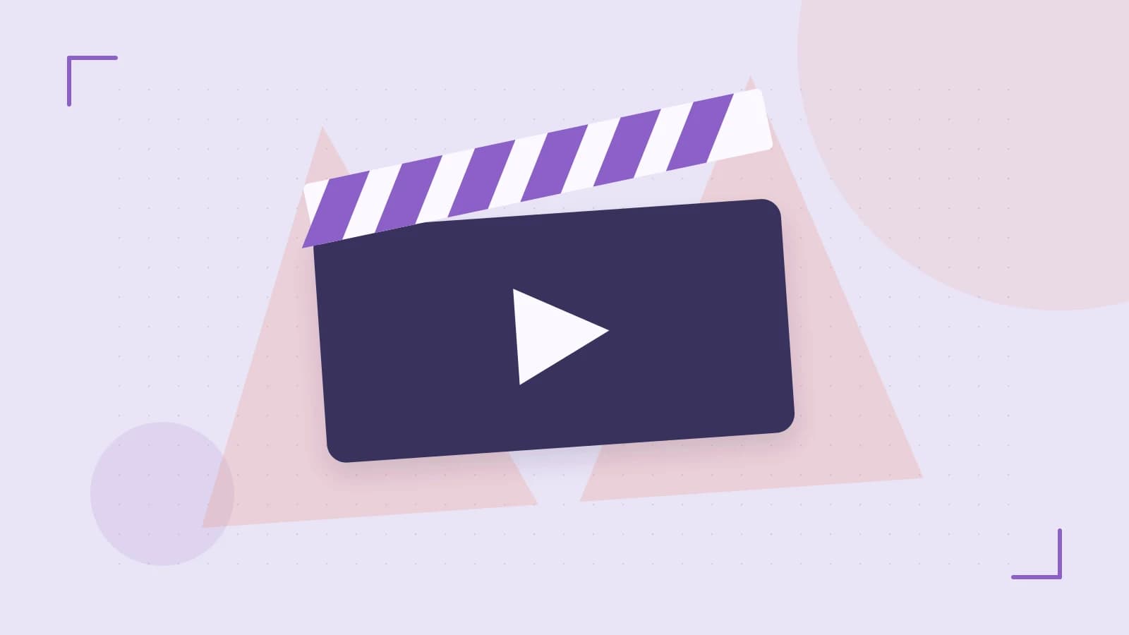 Editorial illustration of a film clapperboard, a spotlight and layered cultural artwork
