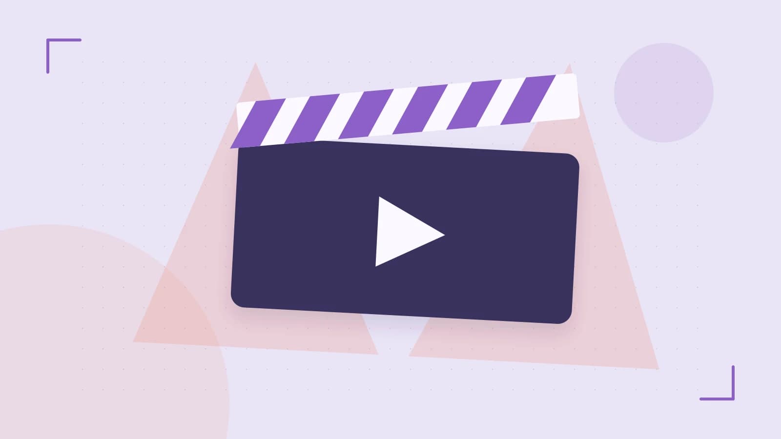 Editorial illustration of a film clapperboard, a spotlight and layered cultural artwork