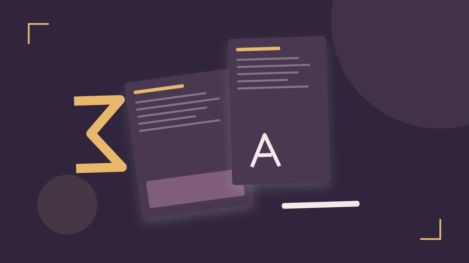 Editorial illustration of typeset pages, expressive letterform shapes and a precise editorial page grid