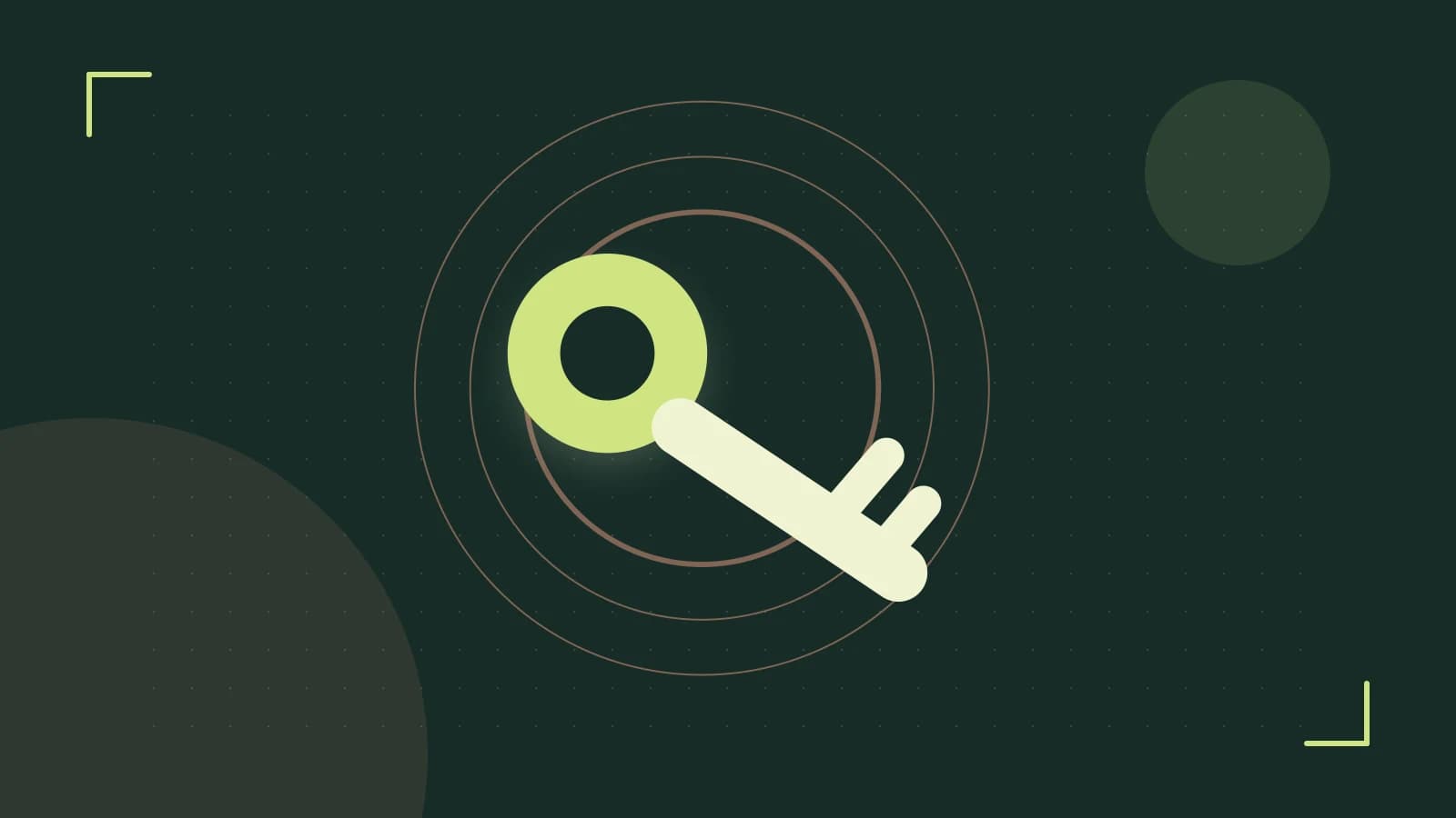 Editorial illustration of a sculpted shield, authentication key and concentric permission boundaries