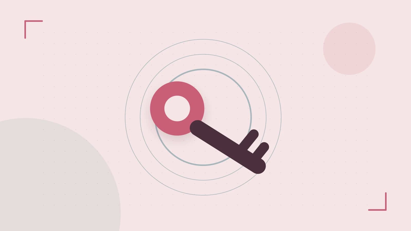 Editorial illustration of a sculpted shield, authentication key and concentric permission boundaries