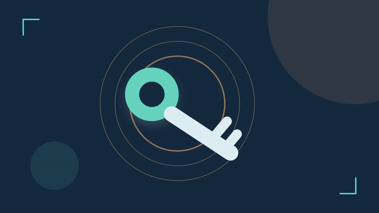 Editorial illustration of a sculpted shield, authentication key and concentric permission boundaries