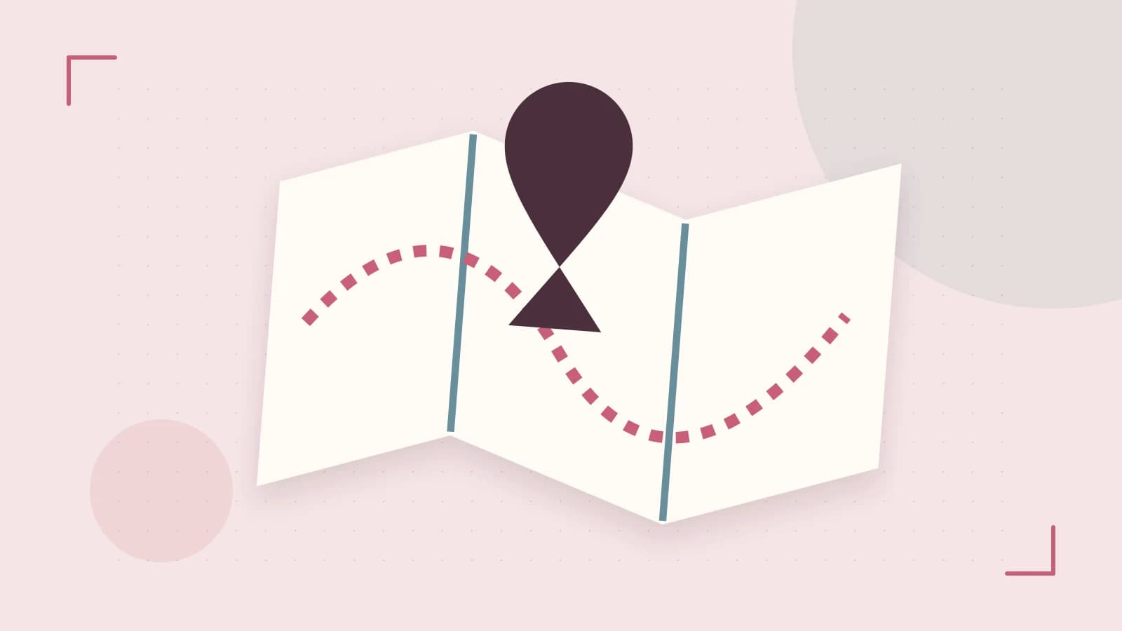 Editorial illustration of an editorial globe with meridians and layered geographic shapes