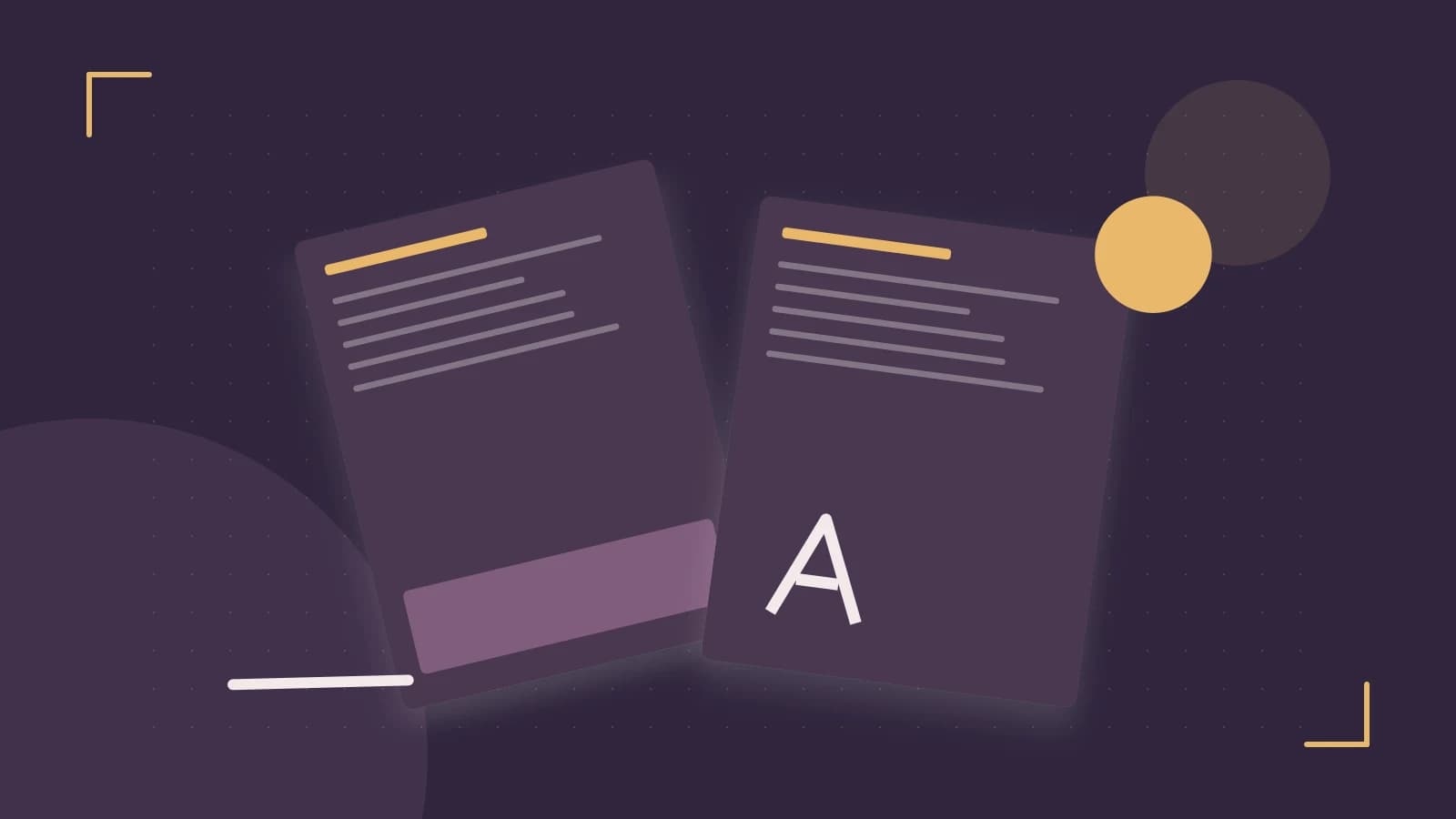 Editorial illustration of typeset pages, expressive letterform shapes and a precise editorial page grid