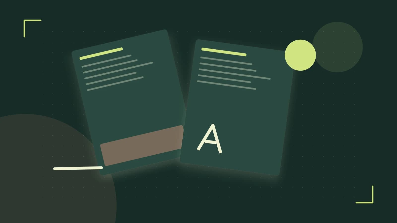 Editorial illustration of typeset pages, expressive letterform shapes and a precise editorial page grid
