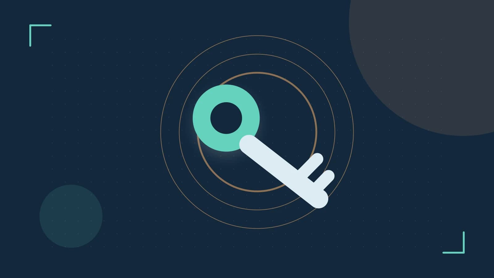 Editorial illustration of a sculpted shield, authentication key and concentric permission boundaries