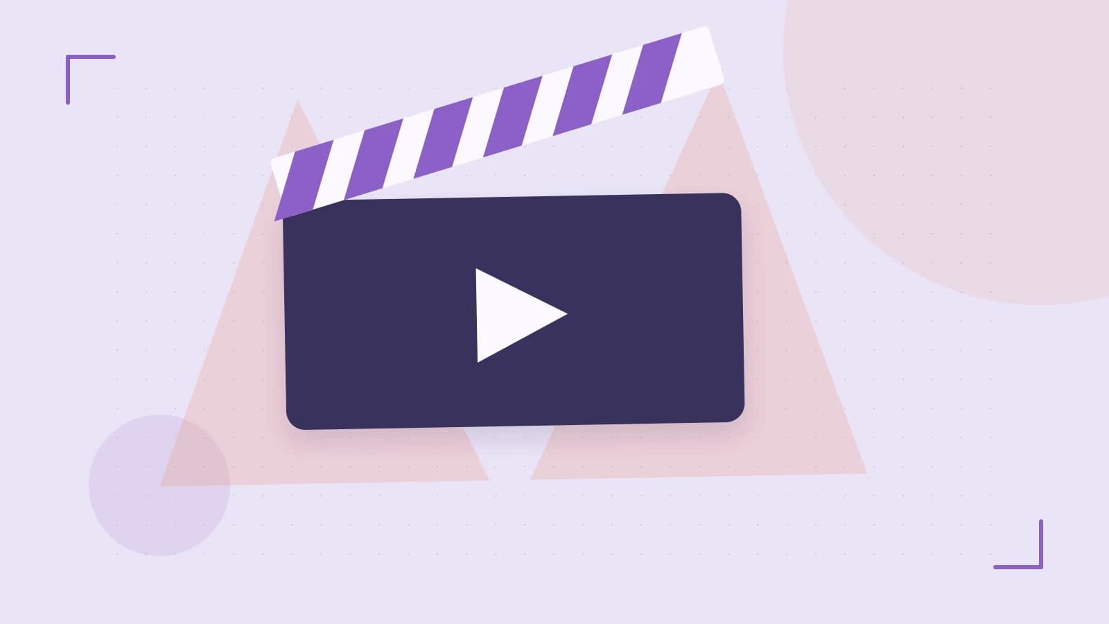 Editorial illustration of a film clapperboard, a spotlight and layered cultural artwork