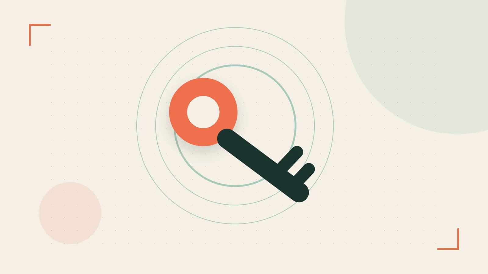 Editorial illustration of a sculpted shield, authentication key and concentric permission boundaries