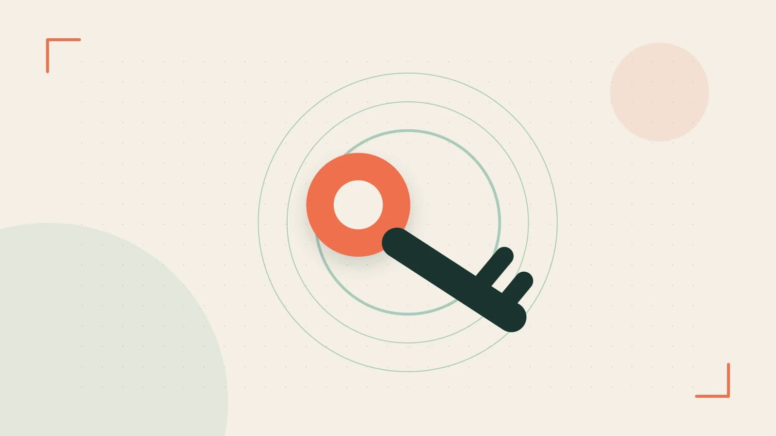 Editorial illustration of a sculpted shield, authentication key and concentric permission boundaries