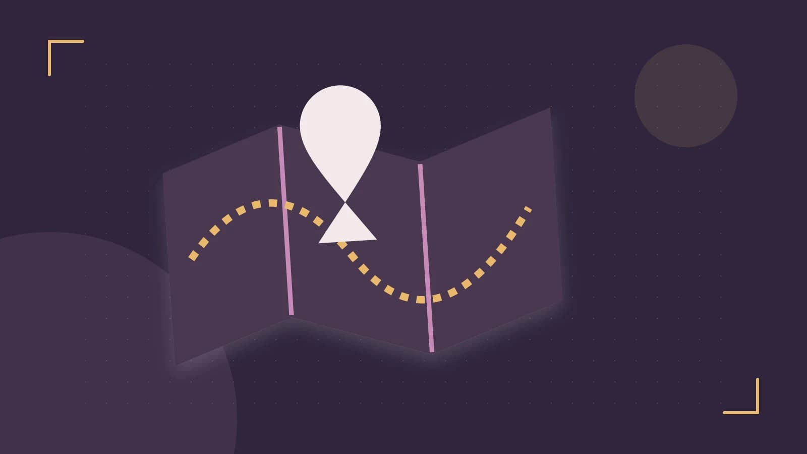 Editorial illustration of an editorial globe with meridians and layered geographic shapes