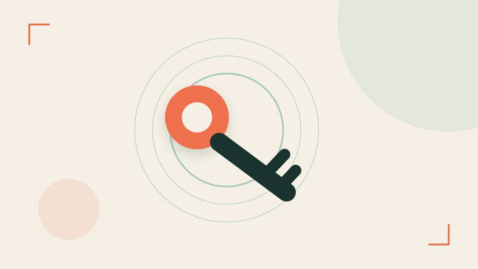 Editorial illustration of a sculpted shield, authentication key and concentric permission boundaries