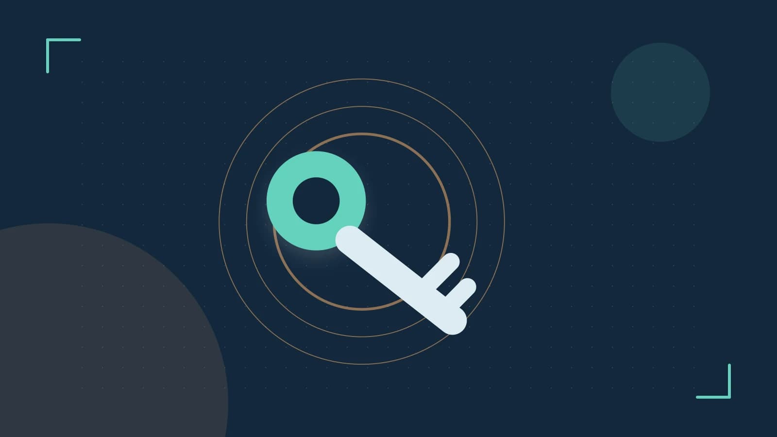 Editorial illustration of a sculpted shield, authentication key and concentric permission boundaries