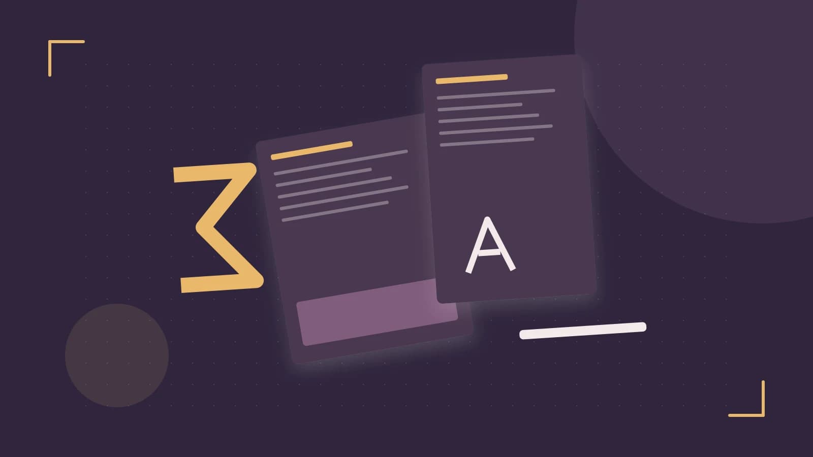 Editorial illustration of typeset pages, expressive letterform shapes and a precise editorial page grid