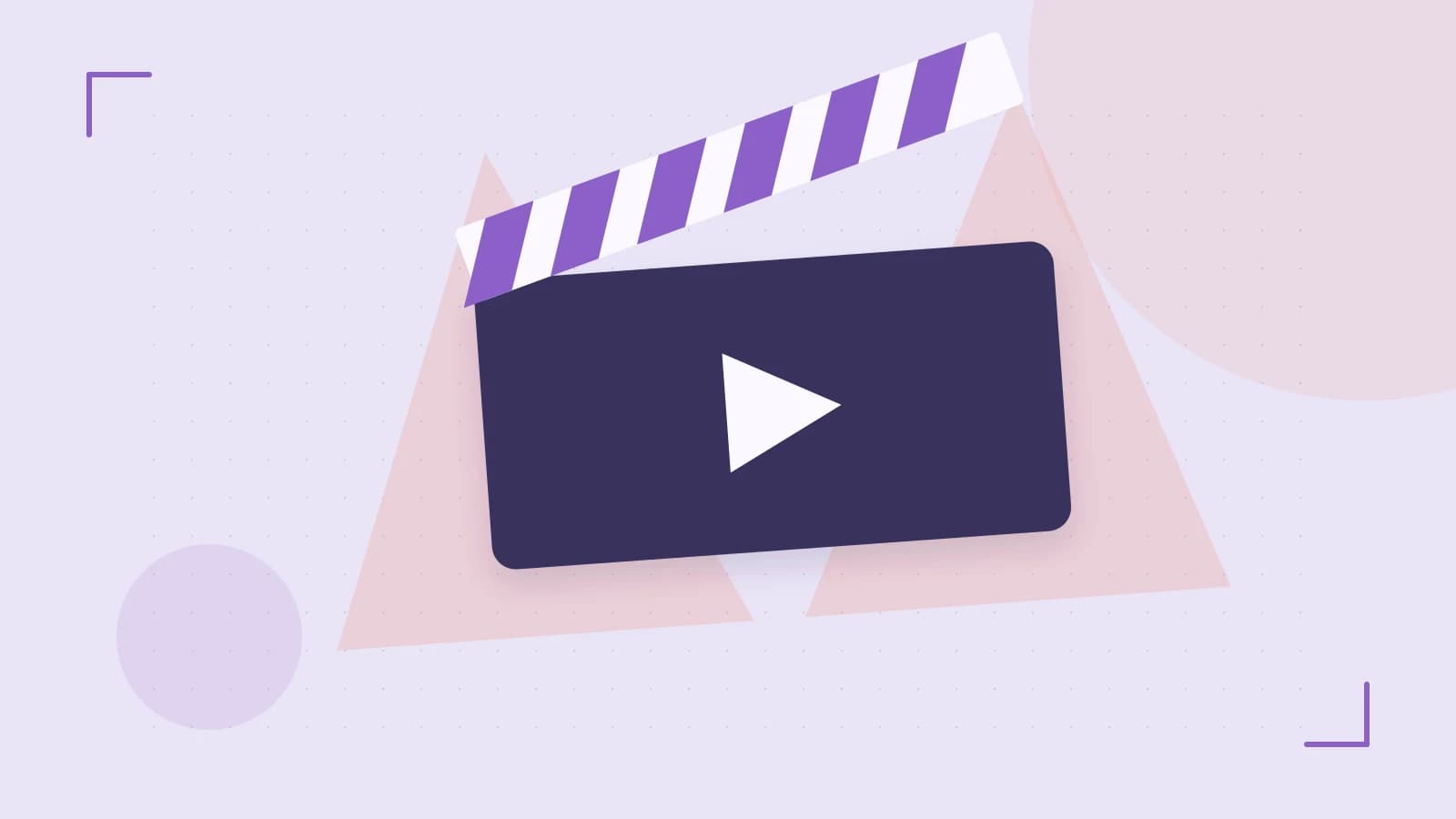 Editorial illustration of a film clapperboard, a spotlight and layered cultural artwork