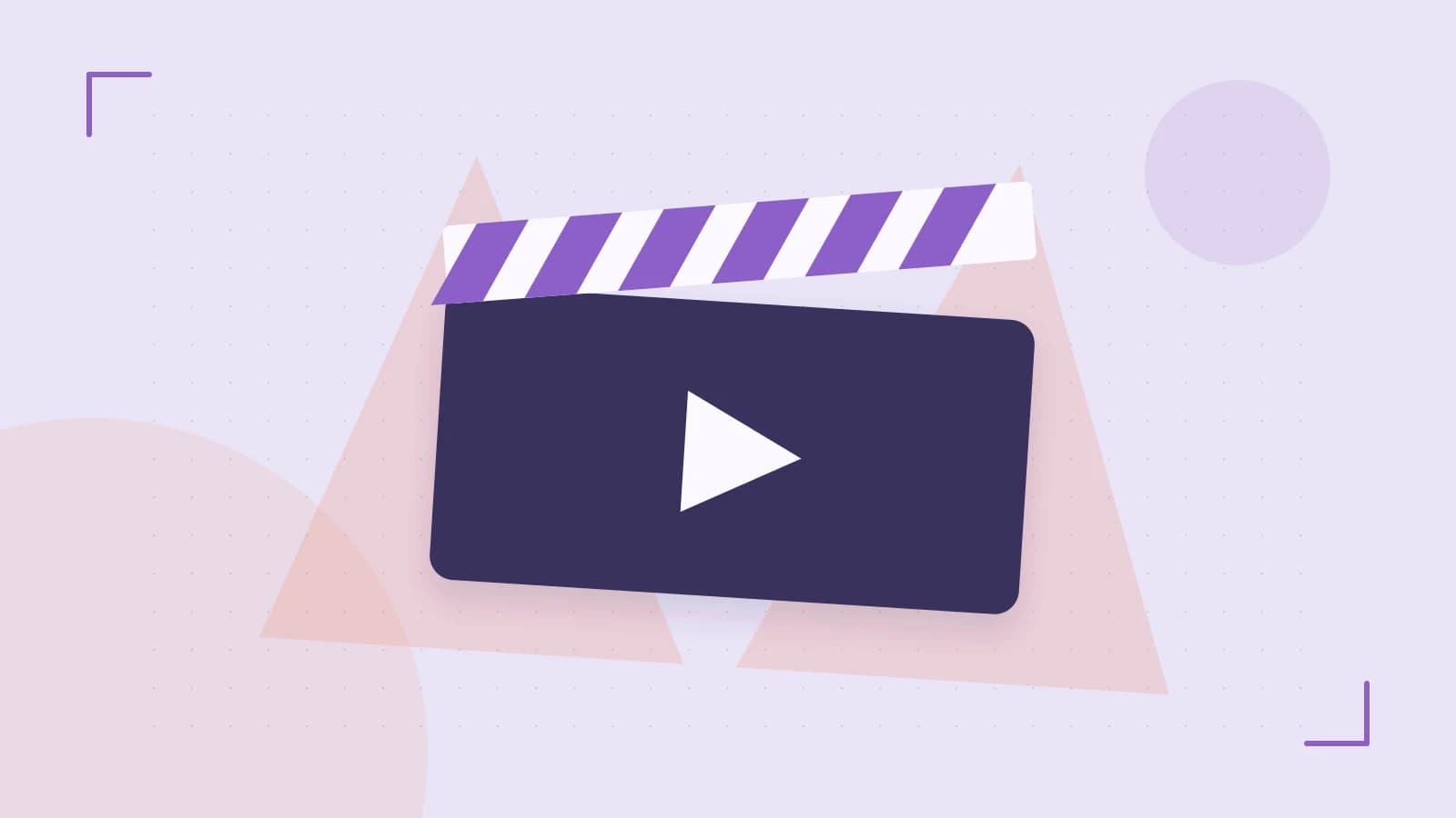 Editorial illustration of a film clapperboard, a spotlight and layered cultural artwork