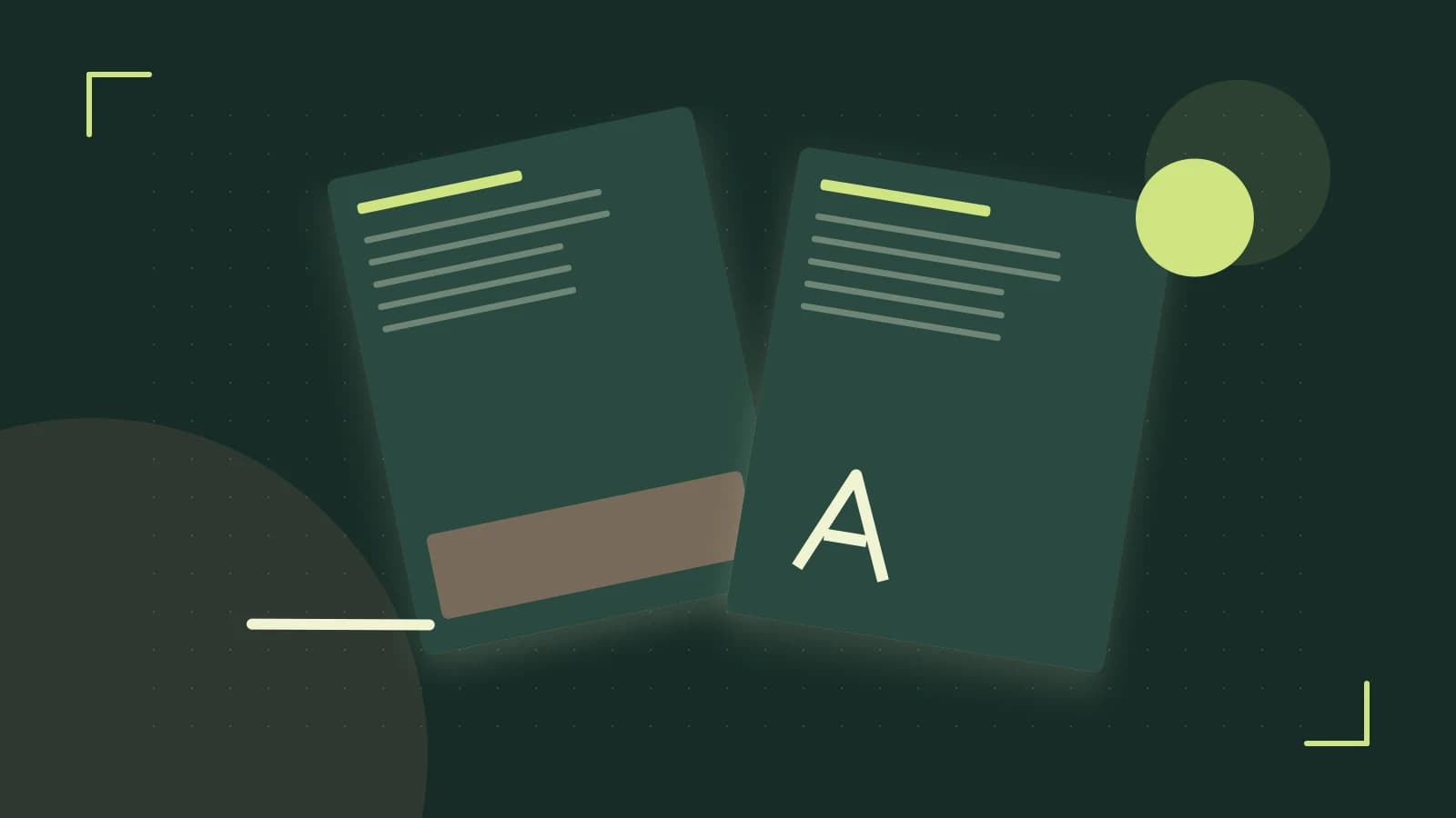 Editorial illustration of typeset pages, expressive letterform shapes and a precise editorial page grid
