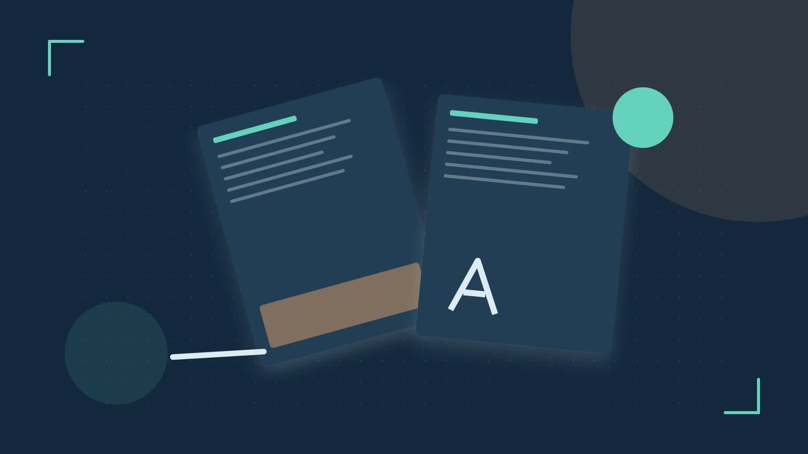 Editorial illustration of typeset pages, expressive letterform shapes and a precise editorial page grid