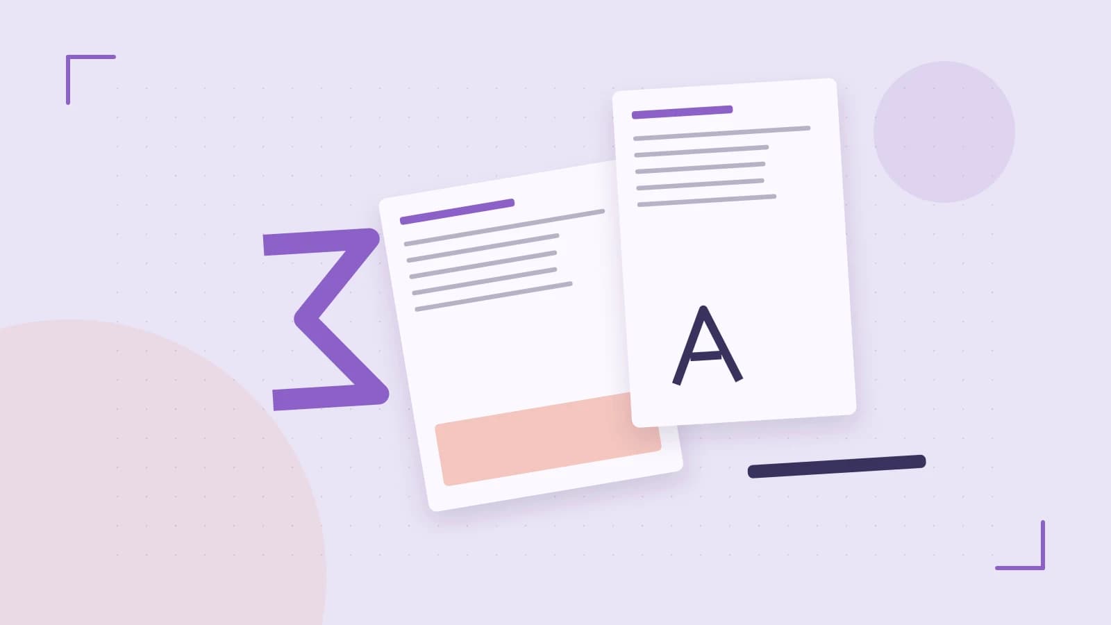 Editorial illustration of typeset pages, expressive letterform shapes and a precise editorial page grid