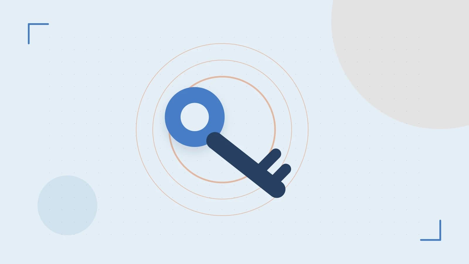 Editorial illustration of a sculpted shield, authentication key and concentric permission boundaries