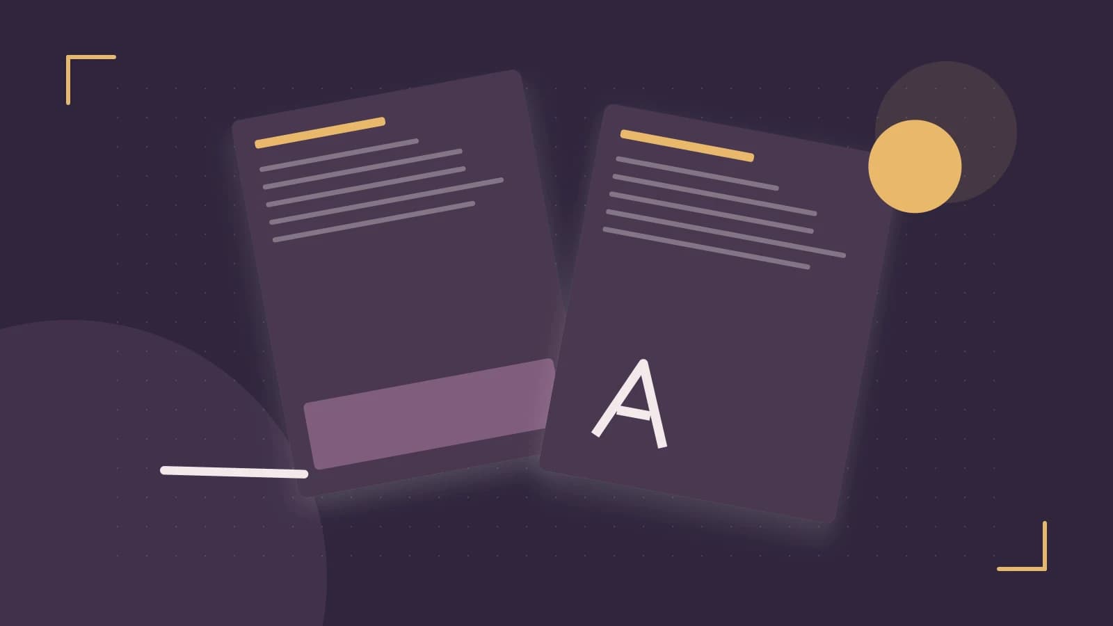 Editorial illustration of typeset pages, expressive letterform shapes and a precise editorial page grid
