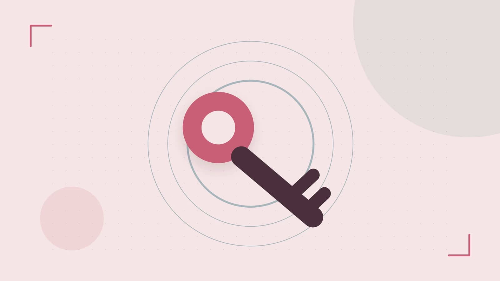 Editorial illustration of a sculpted shield, authentication key and concentric permission boundaries