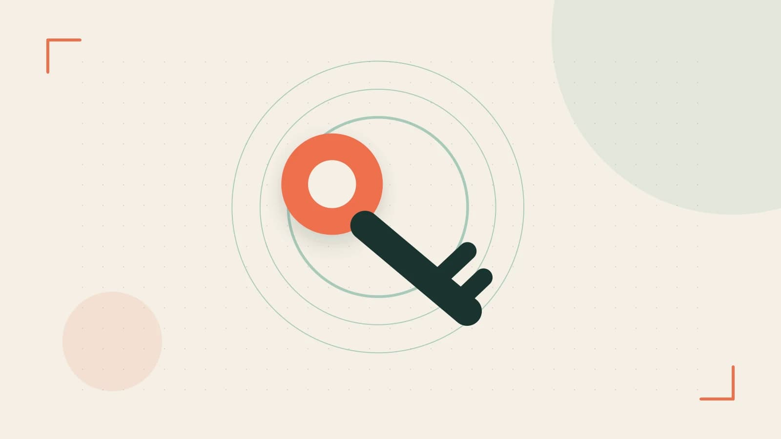 Editorial illustration of a sculpted shield, authentication key and concentric permission boundaries