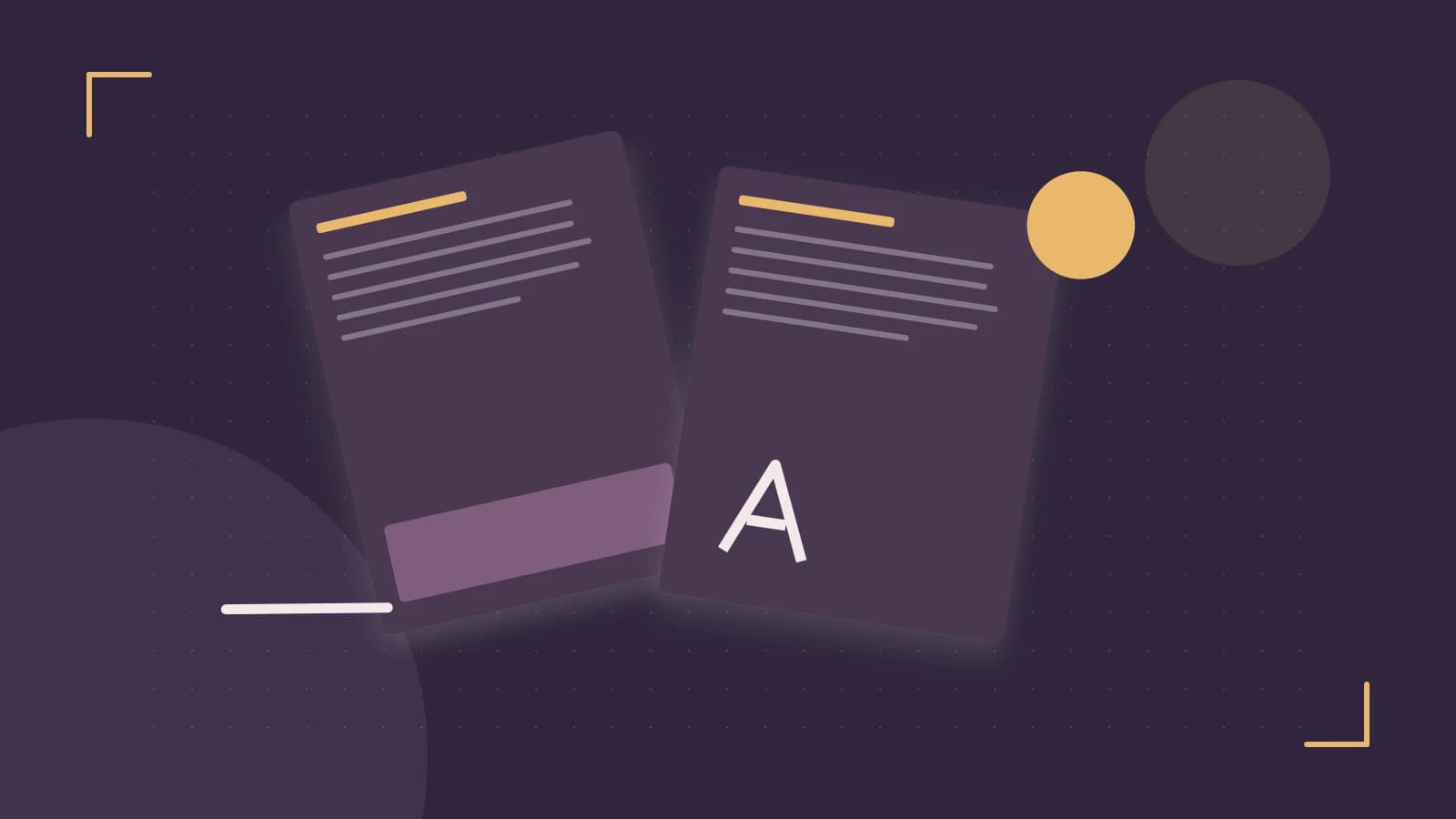 Editorial illustration of typeset pages, expressive letterform shapes and a precise editorial page grid
