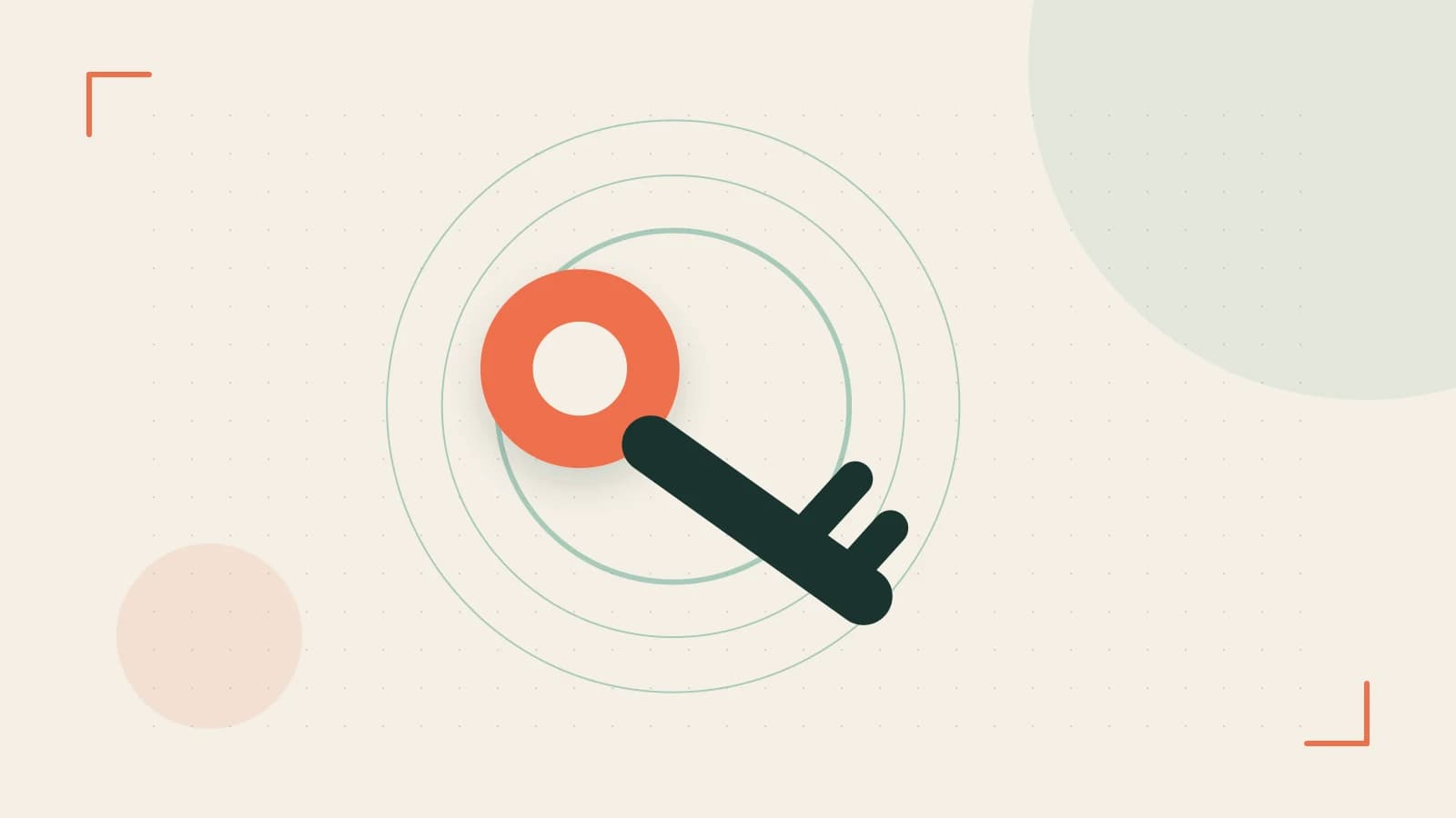 Editorial illustration of a sculpted shield, authentication key and concentric permission boundaries