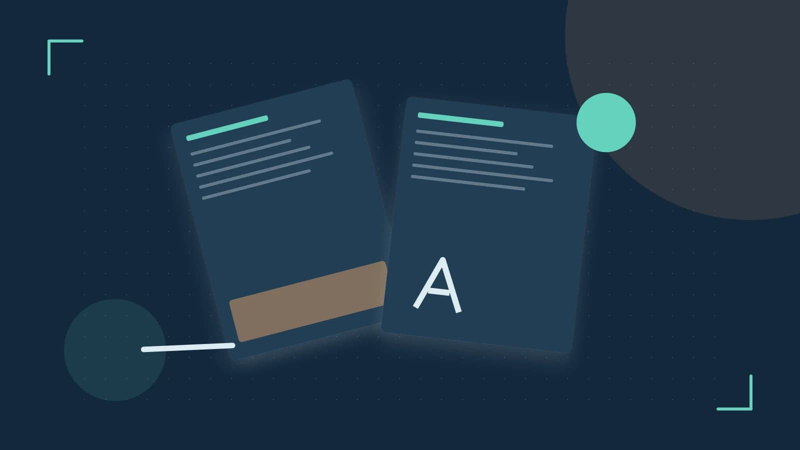 Editorial illustration of typeset pages, expressive letterform shapes and a precise editorial page grid