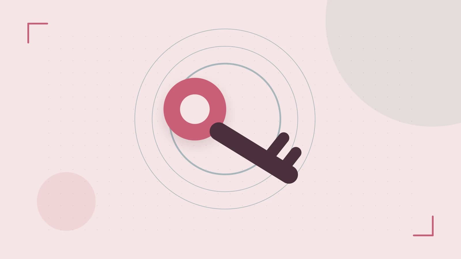 Editorial illustration of a sculpted shield, authentication key and concentric permission boundaries