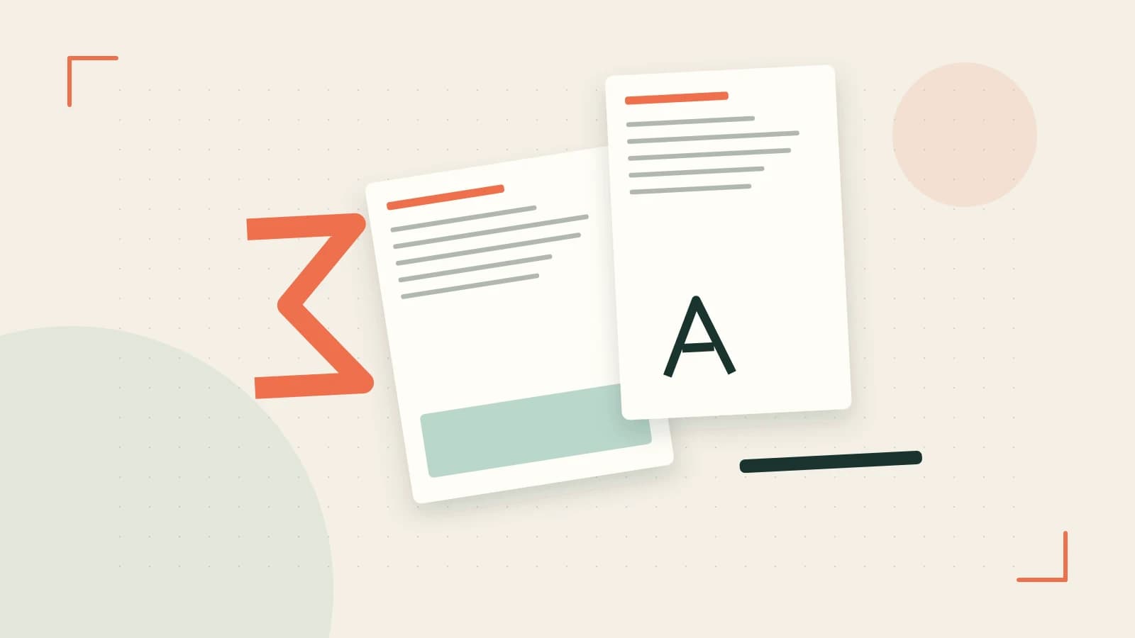 Editorial illustration of typeset pages, expressive letterform shapes and a precise editorial page grid